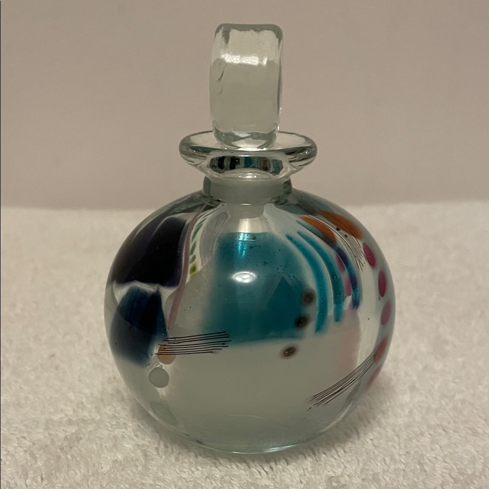 Ione Thorkelsson 1992 Hand Blown Bottle With Stopper - Picture 2 of 7